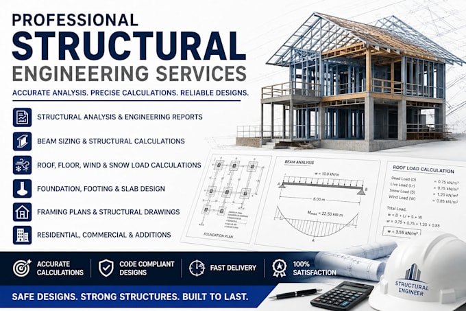 provide structural design analysis beam sizing roof load calculation report