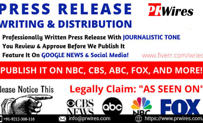 do professional press release distribution and biography or elevator pitch