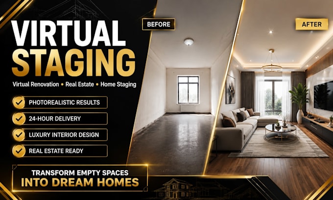 do virtual staging and virtual renovation listing, home staging