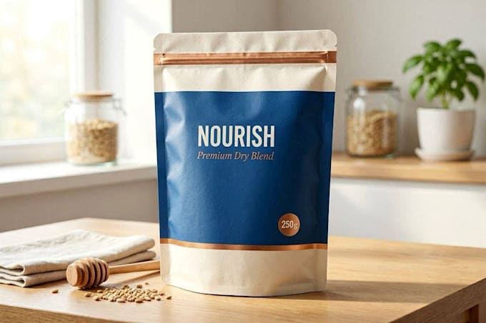 design creative box, pouch and label packaging design