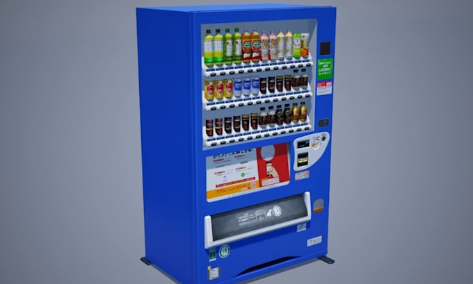 design realistic 3d vending machine, kiosk, and cad product model