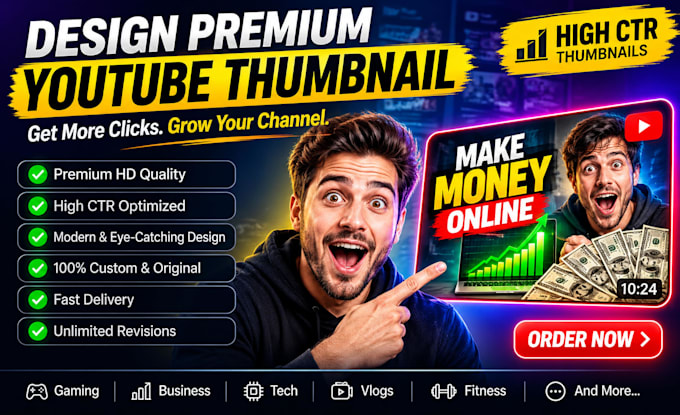 design premium youtube thumbnail