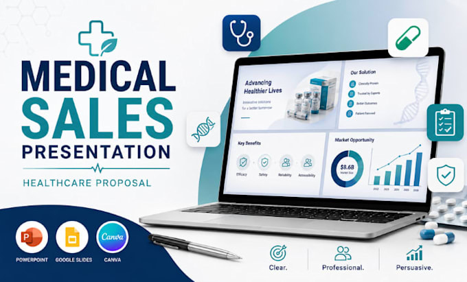 design medical sales presentation and pharmaceutical proposal deck