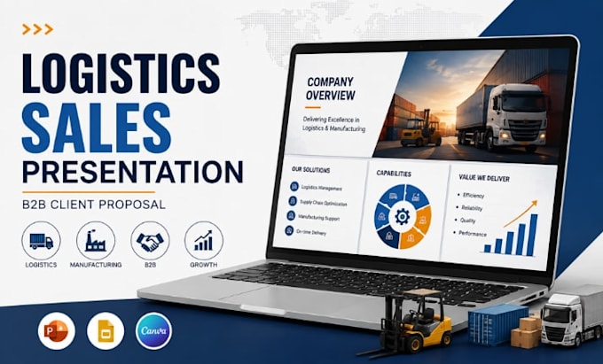 design logistics sales presentation and manufacturing client proposal