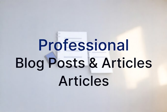 write professional blog posts and articles