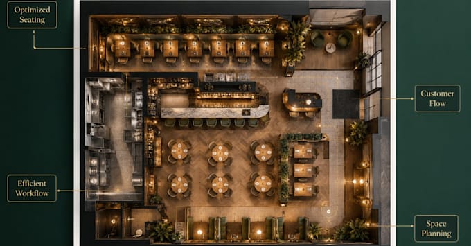 design your restaurant floor plan for maximum seating and workflow