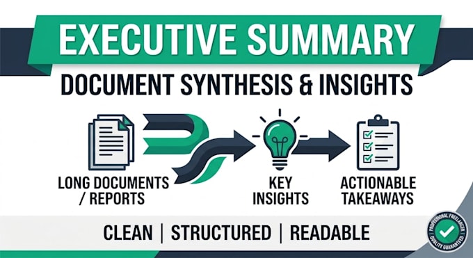 write a professional executive summary or digest of long documents