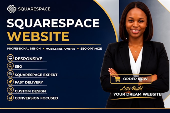 create, redesign, develop squarespace with seo and mobile responsiveness
