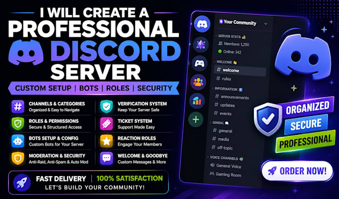 create a custom and professional discord server