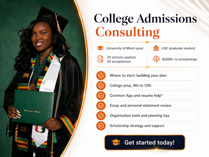 guide you through college applications, essays, and admissions strategy