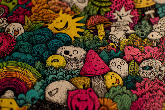 create a custom doodle art illustration design for you
