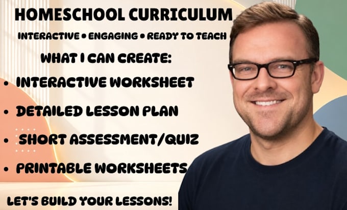 design homeschool curriculum lesson plans with interactive printable worksheet