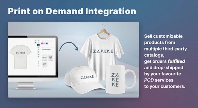 do design for your pod shopify store with zakeke, printify and product review
