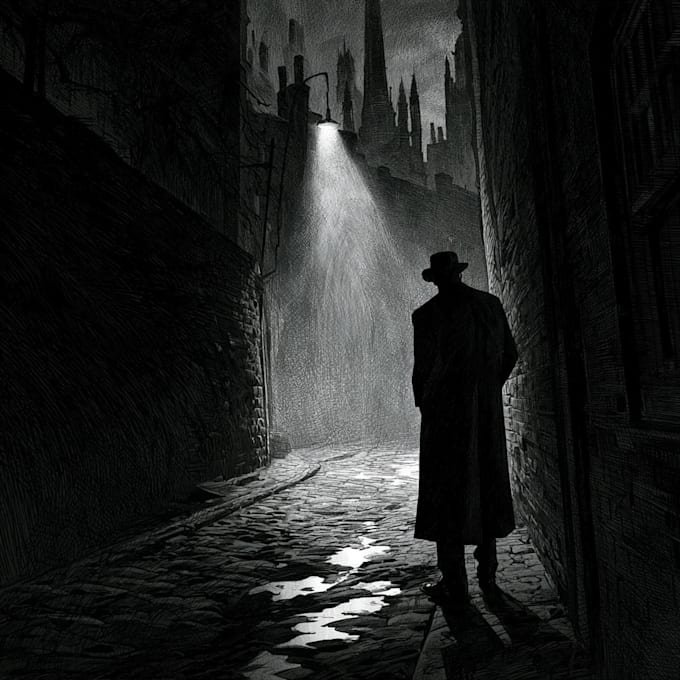 draw noir, horror and dark comic book art and illustrations
