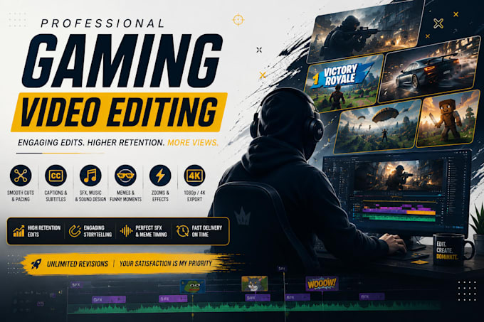 edit highly engaging youtube gaming videos