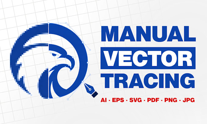manually vector trace logo or image to vector
