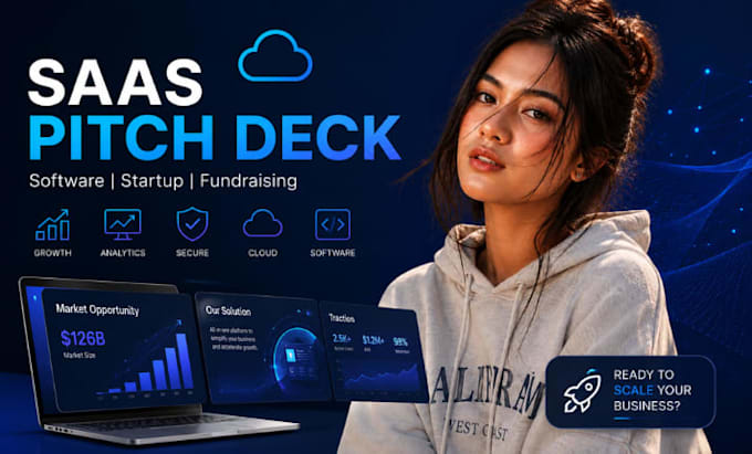 software pitch deck, saas business proposal, fundraising presentation design