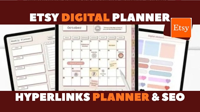 digital planner,hyperlinked planner,etsy,calendar, printable planner, goodnotes