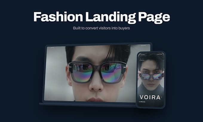 design a cinematic fashion or landing page