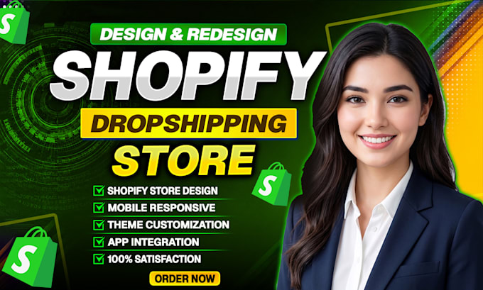 design or redesign your shopify store or dropshipping store