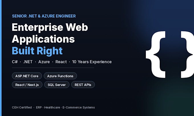 develop scalable web applications with dotnet, azure and react