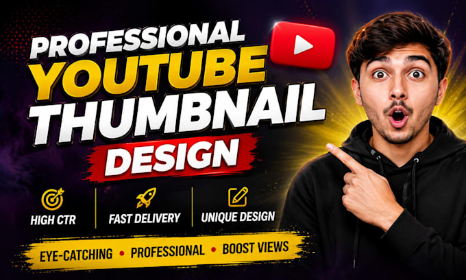design professional eye catching youtube thumbnails