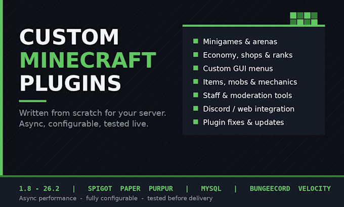 create a professional custom minecraft plugin