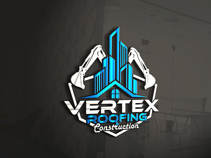 design a modern roofing or construction logo