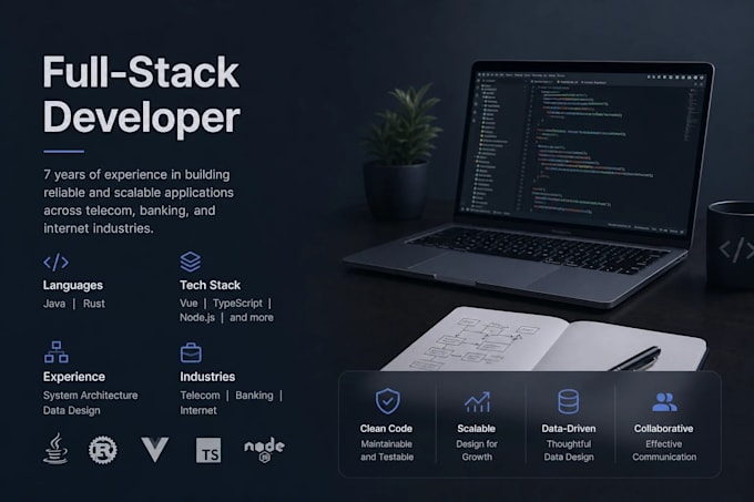 develop full stack web applications with java rust or ai integration