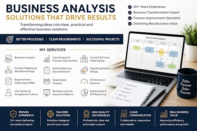 be your expert business analyst for any project