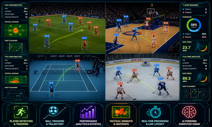 do real time sports computer vision, match analytics, player detection, tracking
