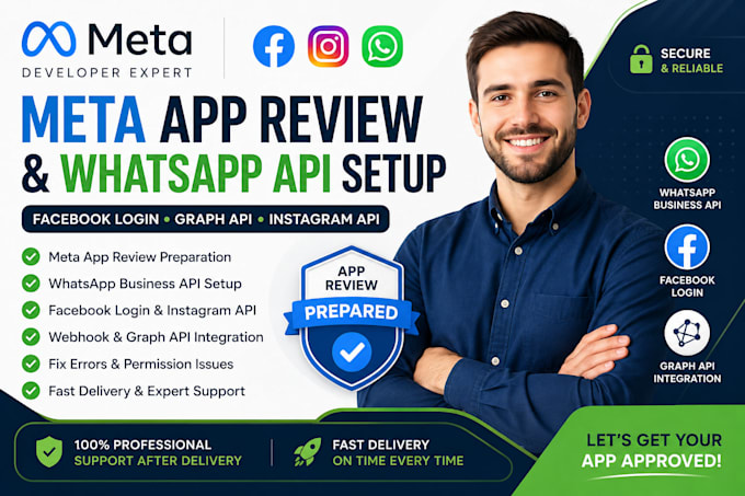 prepare your meta app review whatsapp api facebook login graph ap setup