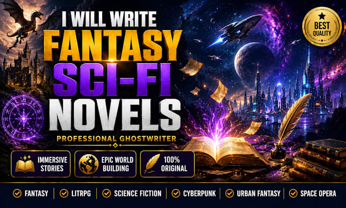 be fantasy short story ghostwriter, sci fi, progression, litrpg, isekai novel