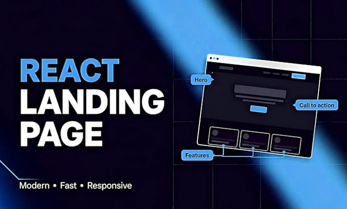 build a fast responsive react landing page for your business