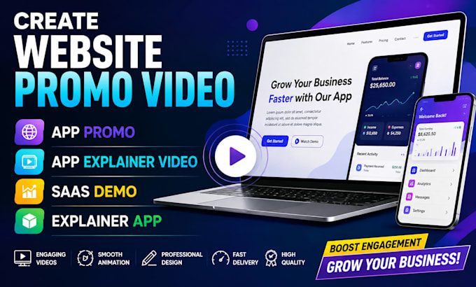 create website promo video app promo app explainer video saas demo explainer app