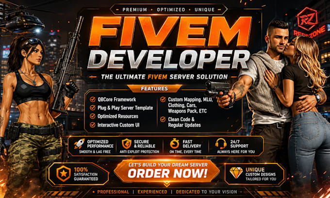 build your fivem qbcore server with custom scripts, mlo, map