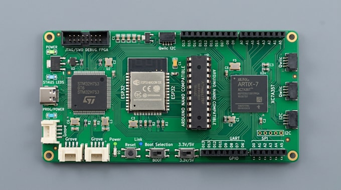 l develop stm32, esp32, arduino, fpga  iot firmware with pcb solutions