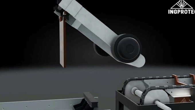 do 3d industrial animation, 3d machinery industrial automation process animation