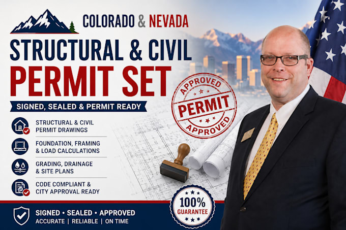 prepare colorado and nevada structural permit sets