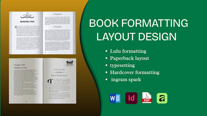 do paperback layout lulu formatting typesetting ingramspark hardcover format