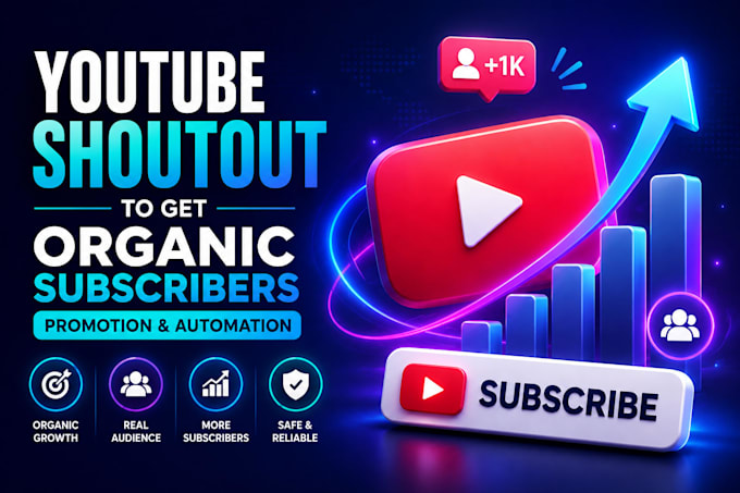do youtube shoutout 5m to get organic subscribers promotion, automation