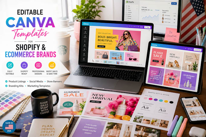 editable canva templates for shopify and ecommerce brands