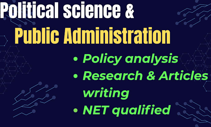 write professional articles on public administration