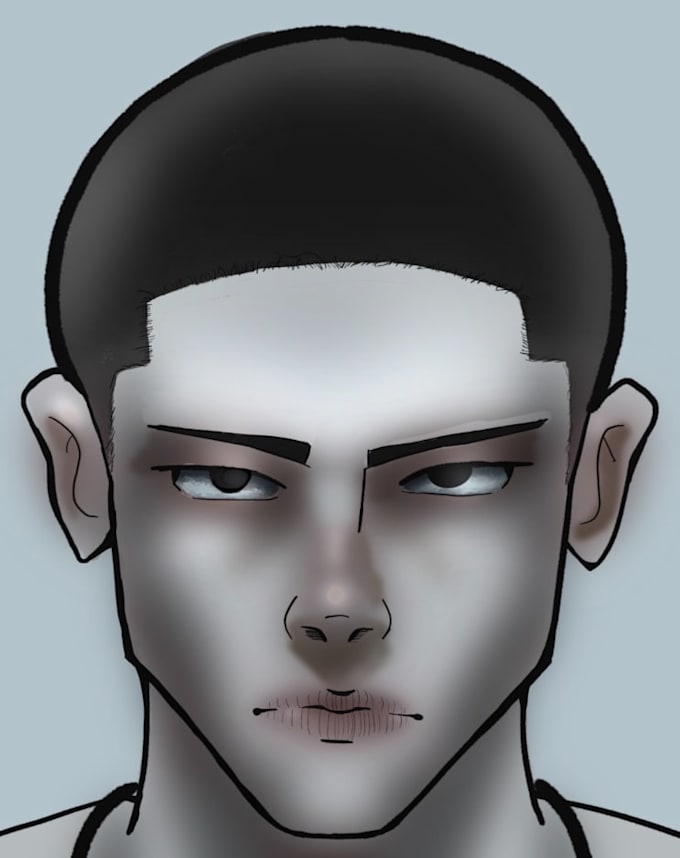 draw a stylized digital portrait and modern avatar
