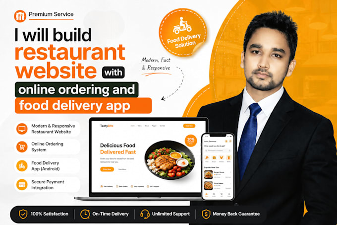 build restaurant website with online food ordering and delivery app