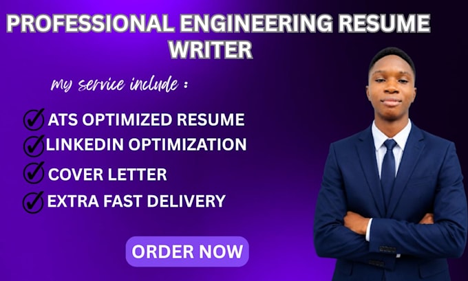 create a professional engineering resume and cover letter