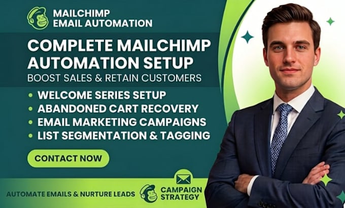 setup mailchimp welcome series abandoned cart email automation email marketing