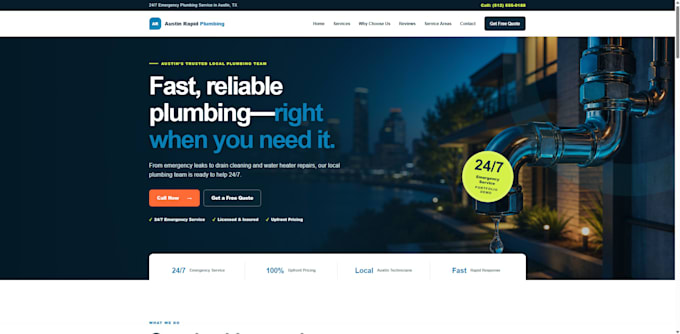 build a professional plumbing website for your business