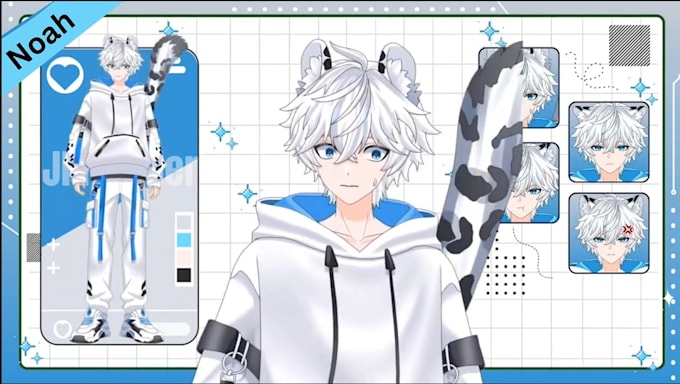 design and rig live2d vtuber model, 2d vtuber model, avatar for streaming