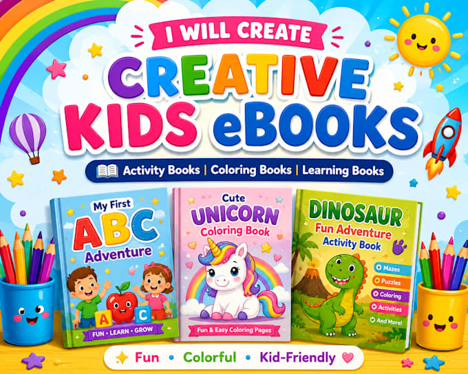 create a creative and colorful kids e book